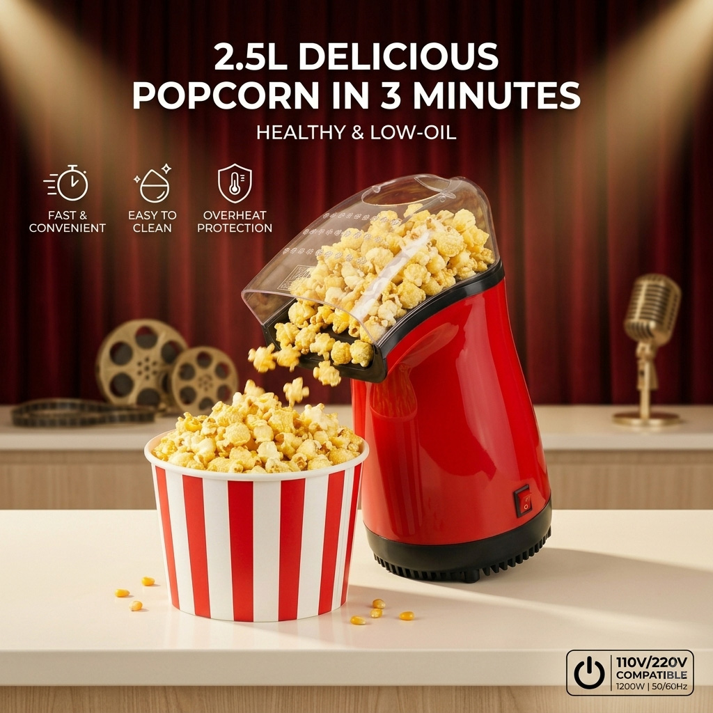 Air Popcorn Maker - Yaz Havuzu Partisi Patlamış Mısır Makinesi