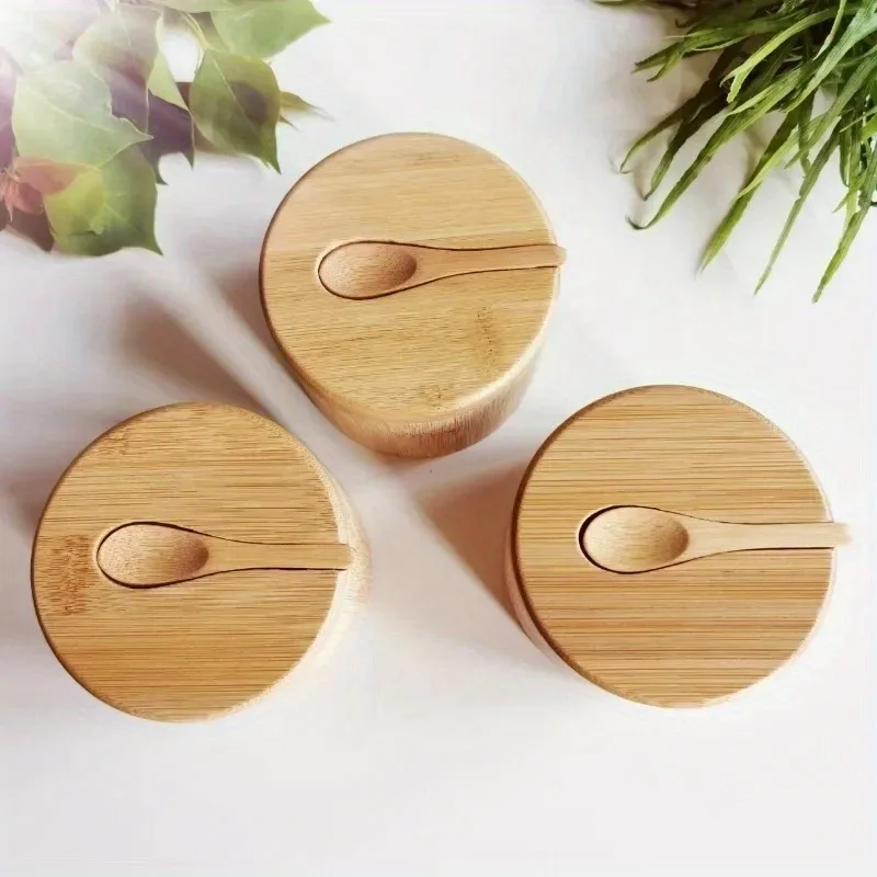 Kitchen Appliances Set - Bambu Tuz ve Biber Baharat Kavanozları