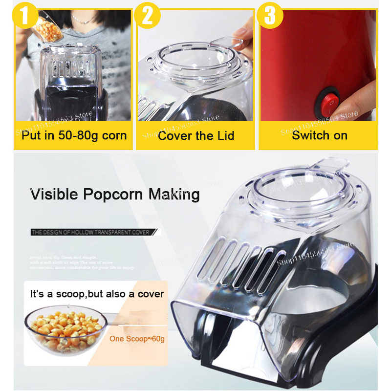 Yağsız hava mısır makinesi, Pi - Air Popcorn Maker incelemesi ve fiyatı