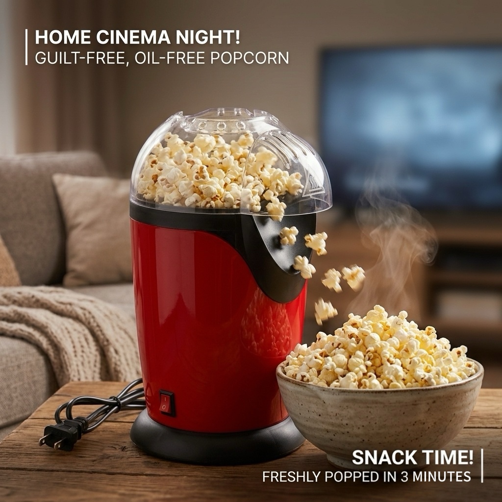 2.5L Elektrikli Sıcak Hava Pat - Air Popcorn Maker incelemesi ve fiyatı