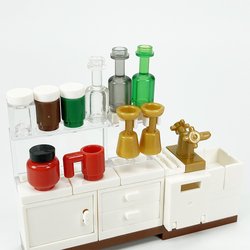 MOC blok yaratıcı oyuncaklar m - Kitchen Appliances Cabinet incelemesi ve fiyatı