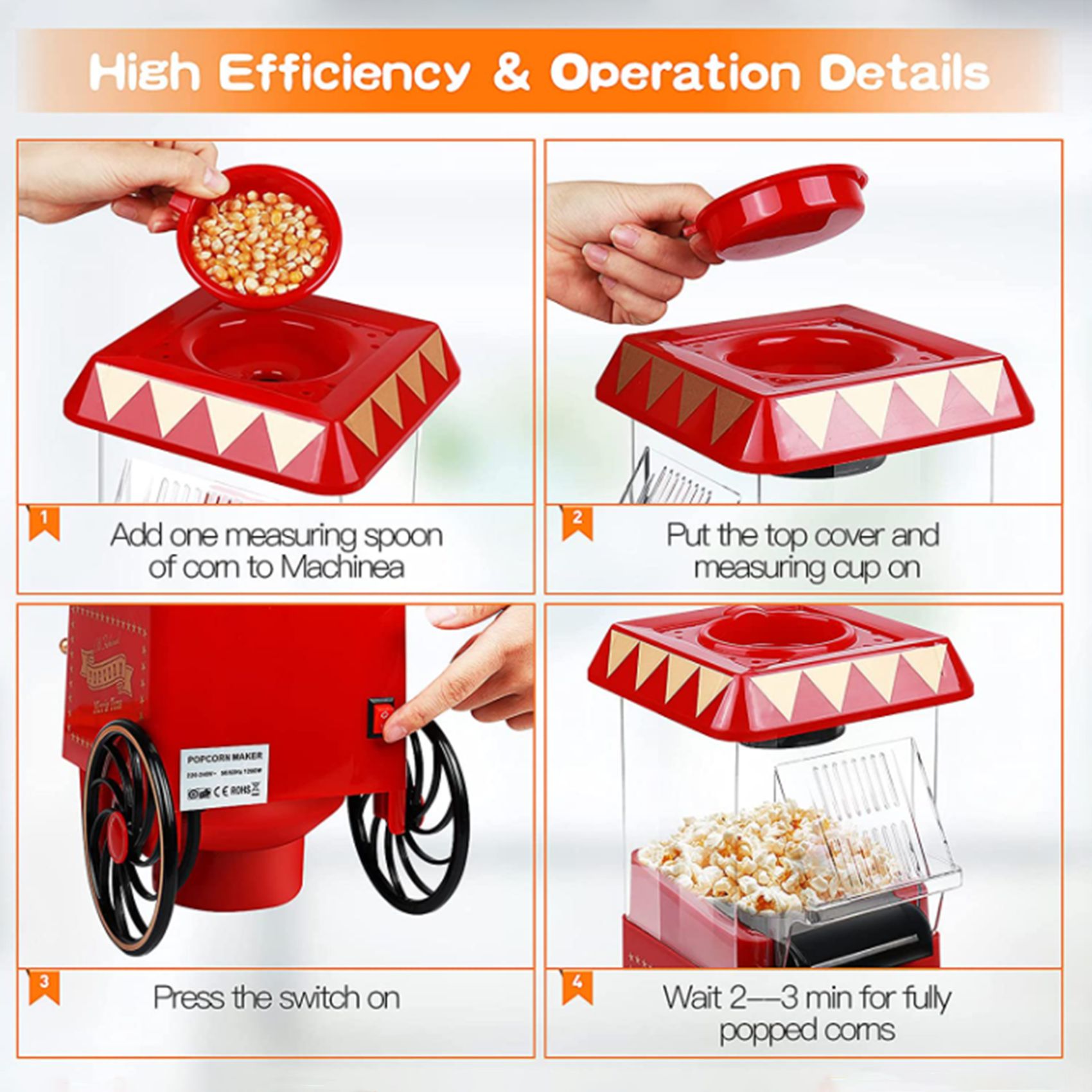 A69X-Popcorn Makinesi, Sıcak H - Air Popcorn Maker incelemesi ve fiyatı