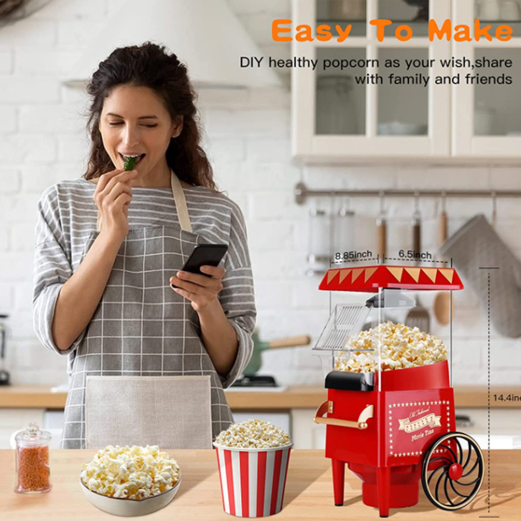 A69X-Popcorn Makinesi, Sıcak H - Air Popcorn Maker incelemesi ve fiyatı