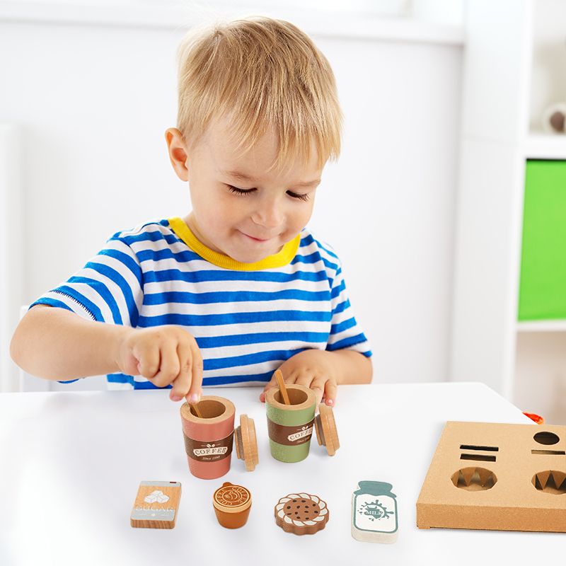 Çocuklar ahşap kahve oyuncak s - Kitchen Appliances Kids incelemesi ve fiyatı