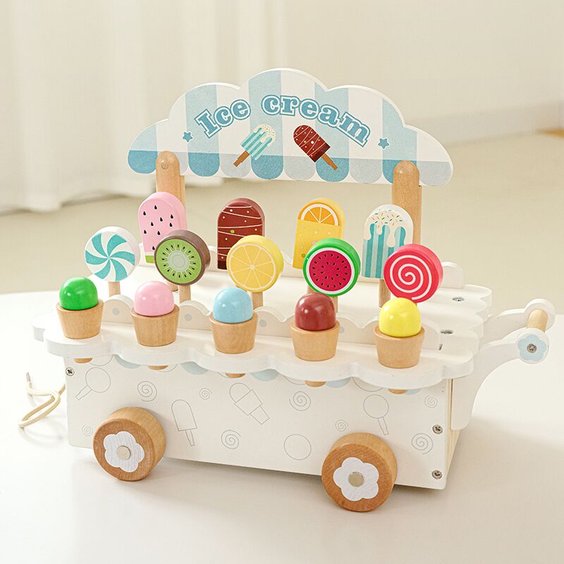 Çocuklar Ahşap Dondurma Arabas - Kitchen Appliances Kids incelemesi ve fiyatı