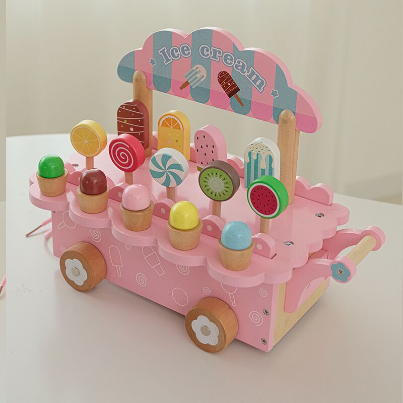 Çocuklar Ahşap Dondurma Arabas - Kitchen Appliances Kids incelemesi ve fiyatı